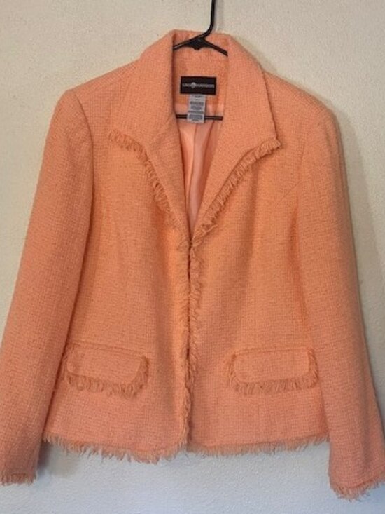 Sag Harbor Jackets & Blazers - Sag Harbor Long Sleeve Fringed Blazer with Pockets